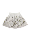Silver Grey Rose detailed Skirt-Skirt-Bambini Emporio