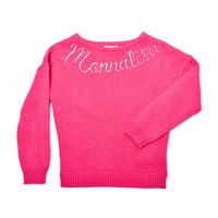 Monnalisa Girls Pink Long Sleeve Sweater-Jumper-Bambini Emporio